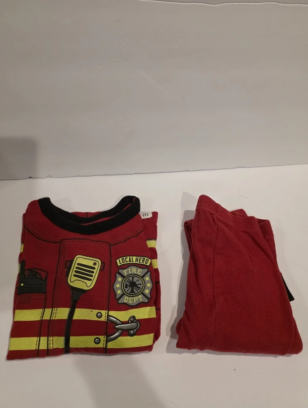 Kids Red Firefighter Pajama Set Gap Organic Cotton Size 3